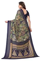 Women Georgette Printed Saree With Unstitched Blouse 