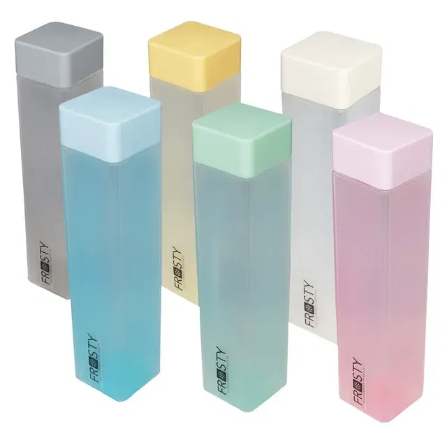 Parikshit Plastic Water Bottle, 1000 ml, Pack of 6, Assorted