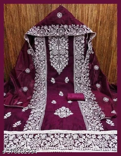 Printed Floral Patiala Suits for Women (, 5.85 meter (S)) (Purple, 6.05 meter (M)