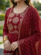 Solid A-line Kurta Set for Women 