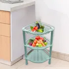 Triangle 3 Layer Plastic Corner Set Storage Rack Assorted Any 1 Colour Pink Or Blue