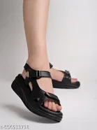 Shoetopia Black Comfort Mid-Top Sandals 14-15 Years
