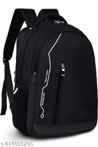 Polyester Backpack for Men & Women, Black