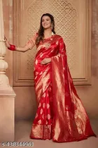 Banarasi Silk Zari Woven Saree for Women 