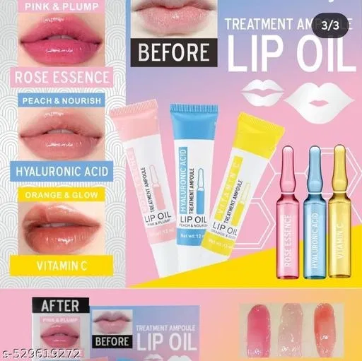 Multi Falvour Lip Gloss, Multicolor, Pack of 3