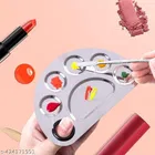 Stainless Steel Makeup Mixing Color Plate with Spatula for Cosmetic Foundation Palette Multifunctional for Beauty Home and Salon 1 Pieces
