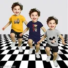 Cotton Blend Printed Clothing Set for Boys, Multicolour, Pack Of 3 