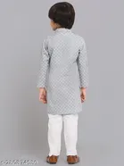 Cotton Blend Kurta with Pyjama for Boys 