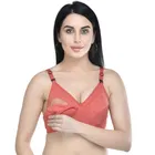 Cotton Blend Solid Non Padded Feeding Bras for Women 