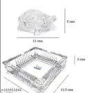 Crystal Turtle with Plate Showpieces 