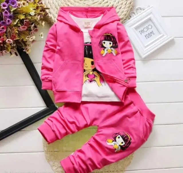 Hosiery Cotton Printed Clothing Set for Boys, Dark Pink (0-2 Months)