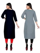 Crepe Solid Kurtis for Women 