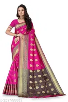 Banarasi Silk Zari Woven Saree for Women 