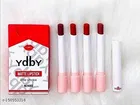 Matte Lipstick Ideal For Women & Girls Matte Lipstick Colors Set Cigarette Design Non-sticky Moisturizing Lip Stick pack of 4