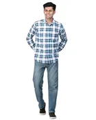 Poly Cotton Full Sleeves Chequered Shirt for Men 