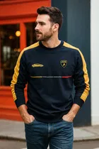 Fleece Printed Sweatshirt for Men, Multicolor (M)