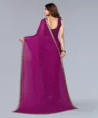 Lycra Solid Saree for Women 