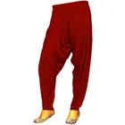 Viscose Rayon Solid Patiala for Women (Brown, 2XL)
