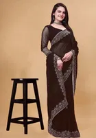 Georgette Embellished Saree for Women 