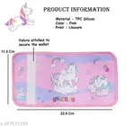 Premium Quality Canvas Unicorn  Wallet for Kids Pink Canvas Tri-Fold Wallet 