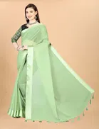 Chiffon Solid Saree for Women 