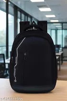 Polyester Backpack for Men & Women, Black