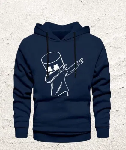 Full Sleeves Hoodie for Men (Navy Blue, XXL)