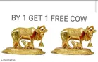 Brass Kamdhenu Cow & Calf Idol 