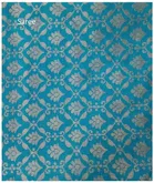 Litchi Silk Zari Woven Saree for Women, Blue 