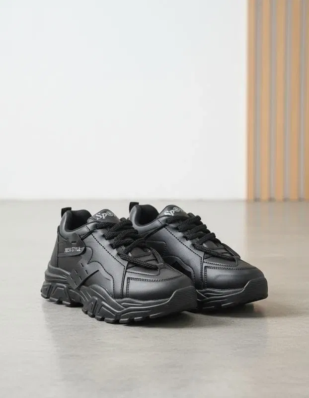 Synthetic Casual Shoes for Women (Black, 4)