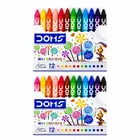 Doms Super Smooth 12 Shades Wax Crayons [Pack of 2] [Multicolor]