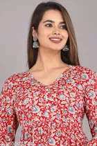 Anarkali Rayon Printed Kurti for Women 