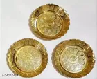 Brass Plate Pooja Articles, Pack of 3 