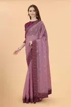 Trendy Simar Silk Saree with Blouse Piece For Women 