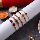 Assorted Designer Rakhi With Akshat & Chandan Pack of 5