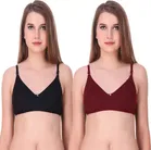Cotton Blend Non Padded Bra for Women 