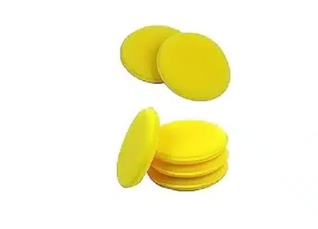 Durable Car Cleaning Sponge (Yellow, Pack of 6)
