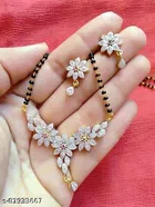 Alloy Mangalsutra with 1 Pair Earrings for Women 