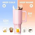 Stainless Steel Vacuum Insulated Tumbler with lid and Straw 1200ml