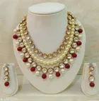 Alloy Necklace with Earrings for Women 