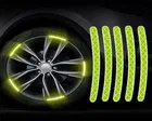 Immutable 20 PCS Green Wheel Sign Safety Reflective Decal Stickers Waterproof