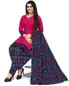 Cotton Suit Fabric with Dupatta for Women 