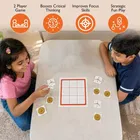 टॉडफॉड लकड़ी का टिक-टैक-टो खेल