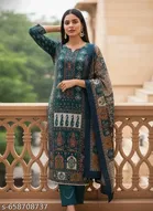 Synthetic Crepe Punjabi/All Over Suits 