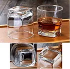 Afast Premium Old Fashioned Square Classic Whiskey Glasses Set 6, Transparent, 150 ml, Bar Glasses for Scotch, Bourbon, Liquor and Cocktail Drinks 