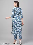 Viscose Rayon Printed Kurta with Pant for Women 