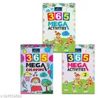 365 Mega Coloring 2, 365 Mega Activity 1 & 365 Mega Activity 2 Books For Kids Set Of 3 for kids