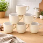 Ceramic Tea & Coffee Cup, Yellow, Pack of 6 