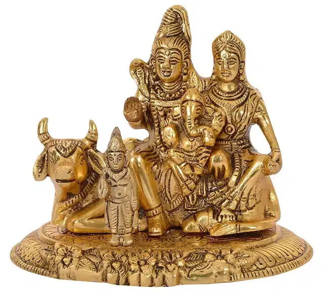 Shiv Parivar Statue (Gold)