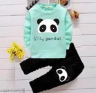 Hosiery Cotton Full Sleeves T-Shirt with Pant Clothing Set for Kids 